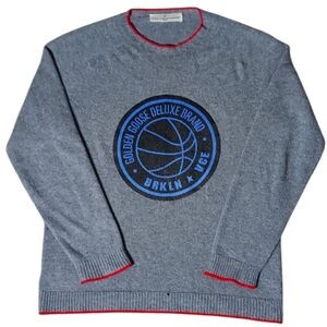 2004 GOLDEN GOOSE | Baby Merino | Streetball | Brick Style | Wool Sweater |  Vtg